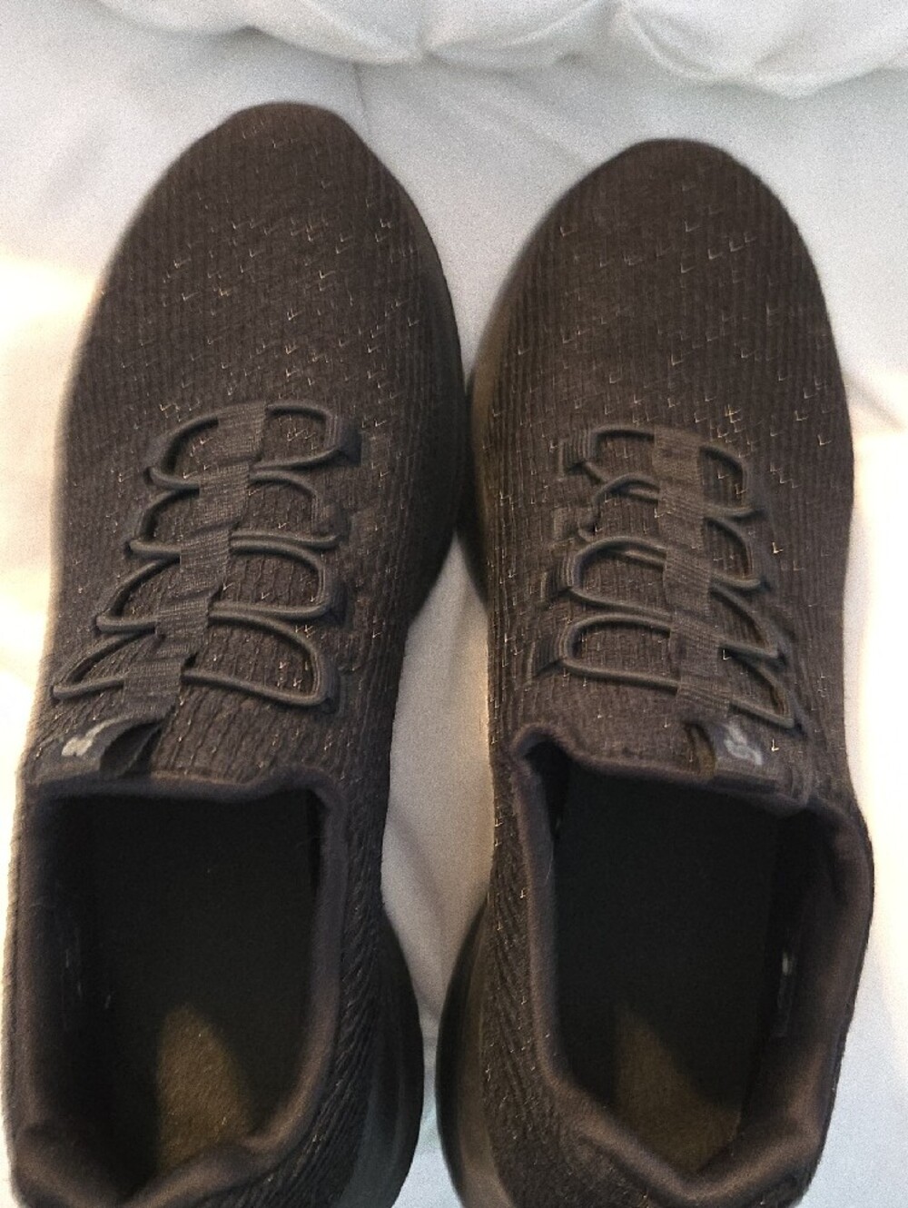 Skechers Women's Black SPARKLE Slip-On Knit Sneakers - Picture 5 of 8